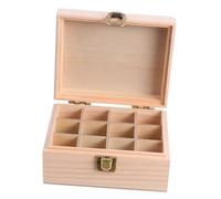 Alipis Wooden Essential Oil Bottle Holder with 12-Grid Large Capacity, Light Weight and Excellent Craftsmanship, for Travel and Display Case, Protects and Organizes Aromatherapy Bottles