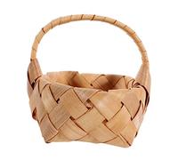 Alipis Wooden Fruit Basket Mini Woven Portable Basket for Fruit Storage Multipurpose Photo Prop Small Storage Handle for Photographing