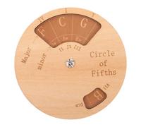 Alipis Wooden Guitar Chord Practice Tool Circle of Fifths Wheel Assisted Learning for Beginners Guitar Chord Progressions Trainer