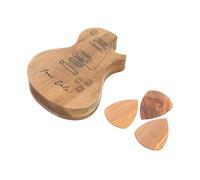 Alipis Wooden Guitar Pick Holder Case for Folk Electric Guitar Replacement Celluloid Picks for Musician Beginner Intermediate Players