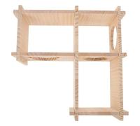 Alipis Wooden Hamster Hideout House Multi-chamber Wear-resistant Pet Sleeping House Suitable for Play Year Small Pets Rest