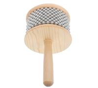 Alipis Wooden Hand Cabasa Percussion Instrument with Metal Bead Cylinder, Easy to Learn Musical Shaker for Beginners and Age Groups, for Group Performances and Personal Practice