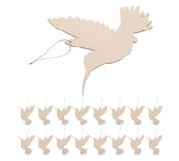 Alipis Wooden Hummingbird Pendant Charms 20pcs with Blank Surface for Hanging Decorations on Doors and Ceilings, Bird Shaped Cutouts for Holiday Parties