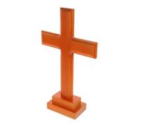 Alipis Wooden Jesus Cross Tabletop Ornament Compact Portable Christian Decor for Home Office Altar Handcrafted Smooth Finish Religious Cross Decoration for Prayer