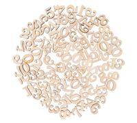 Alipis Wooden Letters and Number Cutouts 100pcs Unfinished Wood Slices DIY Craft Blanks for Boys and Girls Early Education and Scrapbooking Accessories