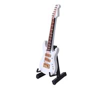 Alipis Wooden Mini Electric Guitar Model Ornament Perfect for Boys and Girls Party Model Guitar Box Home Office Workshop 10cm