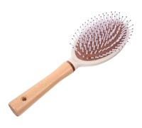 Alipis Wooden Paddle Hair Brush Airbag Scalp for, Detangling Massage Comb Round Handle, Suitable for Curly and Thick Hair Styling