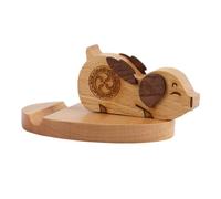 Alipis Wooden Phone Holder Mobile Display Stand Pig Shape Phone Bracket Cute Animal Design for Home Office Use