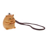 Alipis Wooden Pig Charm Keychain Car Pendant Whimsical Wood Carving Craft Cute Pig Decoration for Crafts and Accessories