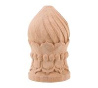 Alipis Wooden Pineapple Staircase Post Topper Finial 5x9cm Unpainted Hardwood Decorative Ball Newel Cap for Stairs Bannisters and DIY Craft Projects