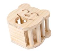 Alipis Wooden Rabbit Grass Frame Feeder Rabbit Food Manger Beige Wood Easy Installation Protects Hay from Urine or Feces Feeding Use