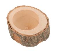 Alipis Wooden Sturdy Bowl Hamster and Animals for Sized Small Food with Build and Smooth Inner Surface Brown Feeding Dish Rabbits Pet Suitable for Household Use