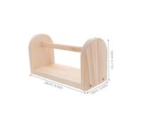 Alipis Wooden Tape Dispenser Stand Solid Wood Adhesive Roll Holder for Desk Organization Stable Masking Tape Storage with Chic Decorative Design for Craft Wrapping and Office Use