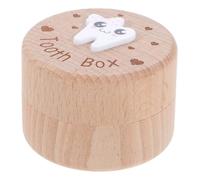 Alipis Wooden Tooth Keepsake Box Boy Girl's Deciduous Teeth Storage Cute Holder for Lost for Fairy Traditions Small Case for Boys and Girls