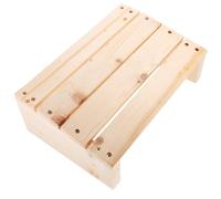 Alipis Wooden Under Desk Footrest Slanted Foot Stool Office Foot Rest Bench Angled Solid Wood Pressure Relief Footstool for Home and Office Use