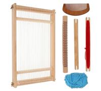 Alipis Wooden Weaving Loom DIY Handloom Multifunctional Medium-Sized Beech Wood Frame for Tapestry Craft Beginners Easy Assembly Household Weaving Tool for Bedroom and Lap Random Color