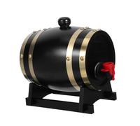 Alipis Wooden Wine Barrel Dispenser with Spout and Stand Natural Oak Barrel for Whiskey Wine Beer Serving and Aging Wood Container for Home Bar Parties
