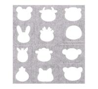 Alipis Wool Applique Needle Felting Stencil Template Set - 12 Zodiac Animal DIY Felting Craft Kit for Woolen Felt Handicraft and Felt Craft Shaping in Needlework