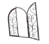 Alipis Wrought Iron False Window Decoration for Wall Mounting Farmhouse Vintage Style Window Pane Design for Living Outdoor Garden Spaces