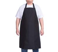 ALIPOBO Waterproof Apron for Men and Women, Durable Heavy Duty Extra Long Adjustable Bib Apron for Kitchen Cooking, Dish Washing, Butcher, Dog Grooming, Lab work, Black