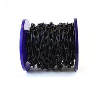 Ali's DIY - Catena di sicurezza in Acciaio placcato resistente Nero con diametro di 3 mm, lunghezza 10 metri