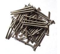 Ali's DIY M3.5 Long Electrical socket Screws Slotted Bright Nickel Plated (BNP) Raised CSK Head, 50 mm - Pack of 4 Screws