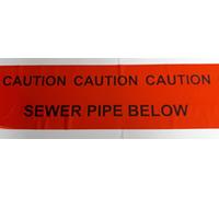 Ali's DIY Sewer Pipe Below Warning Caution Tape - 15 Metre Custom Cut Length