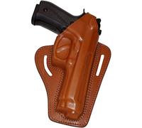 ALIS303 2 Slot Pancake Leather Holster Thumb Break Fits Beretta 92 92F 96 B803 Taurus 92&99 RH Handmade! (Brown)