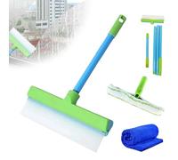 Alisanda Recyclable Silicone Window Squeegee Kit, 2025 Upgraded Window Squeegee Cleaner Kit, Multifunctional Rotatable Rubber Squeegee, Glass Cleaning Tools for Home Shower Car Windshiel