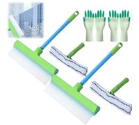 Alisanda Recyclable Silicone Window Squeegee Kit, Window Squeegee Kit, Glass Cleaning Tools, for Shower, Glass, Mirror and Car (2PCS)