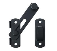 Alise 4 inch Flip Latch Gate Latches, Safety Door Lock for Barn Wood Fence Sliding French Doors,Heavy Duty SUS304 Stainless Steel Gate Hardware. Matte Black MS9500-B