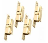 Alise Double Roller Catch Cabinet Latches,4Pcs Adjustable Double Ball Tension Roller Catch Latch Brass Cabinet Door Latch,60mm Solid Brass Cabinet Latches and Catches