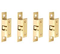 Alise Double Roller Catch Cabinet Latches,Adjustable Double Ball Tension Roller Catch Latch Brass Cabinet Door Latch,47mm Solid Brass Cabinet Latches and Catches,4 Pcs