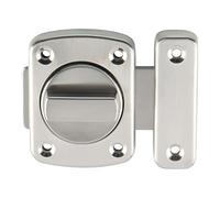 Alise Gate Latch Slide Bolt Latches Lock,Large Size Safety Double Sided Rotate Gate Hardware,SUS304 Stainless Steel Gate Latch for Storage Box, Cabinet,Shed Door,Brushed Finish,78mmx65mm MS250U-LS
