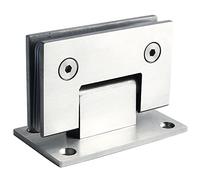 Alise Glass Shower Door Hinges, 90 Degree Hinges for Bathroom Doors,Heavy Duty Stainless Steel Cabinet Hinge Wall to Glass,Frameless Shower Doors Hardware Replacement Part,Brushed Nickel (1P)
