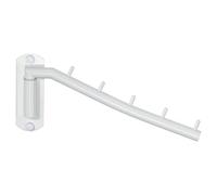 Alise Swing Clothes Hanger Rack,Swivel Garment Hanger Wall Mount,White,1P | Clothes Bar-Hanger Holder Hooks Heavy Duty Folding Drying Rack Space Saving Clothing Hanging System Closet Storage Organizer