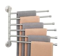 Alise Swing Out Towel Rack,Folding Hand Towel Bar 6 Bars Arm Towel Holder Towel Hanger for Bathroom Wall Mount,Space Saving Towel Rail,GDL8006-LS SUS304 Stainless Steel Brushed Nickel