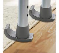 Aliseniors Walker Glide Skis for 1 1/8 Inch Tubes - Durable and Smooth Rolling Mobility Aid Accessory for Folding Walkers - Universal Fit Walker Feet Replacement, One Pair, Gray