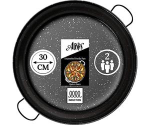 Alises - Enamelled Carbon Steel Induction Paella Pan (Naturally Non-Stick) 30 cm