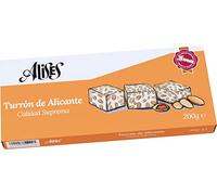 Alises Turrón de Alicante - Almonds and Honey - Supreme Quality - 100% Natural - Gluten Free, Lactose Free - Spanish Nougat 200g (Hard)