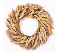 Alishomtll Autumn Wreath for Front Door, 60cm Artificial Autumn Wreath Decorations, Fall Wreath Hanging Indoor Outdoor, Halloween Thanksgiving Festival Wreaths Decorations for Front Door Window Wall