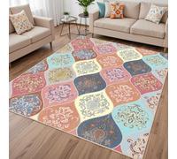 Alishomtll Living Room Area Rugs 200x290cm Anti-Slip Soft Faux Wool Boho Vintage Rugs for Bedroom Washable Large Easy Clean Carpets Durable Floor Carpets Runner for Kids Room Hotel Home