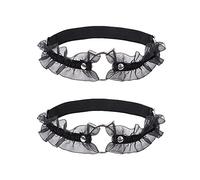 alisikee 2pcs Adjustable Lace Thigh Garter, Elastic Cat Leg Garters for Women Birthday Valentine Wedding Gift