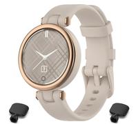 Alisitina Compatible With Garmin Lily Bands, 14.2mm Width Soft Silicone Band with Installation Tools for Garmin Lily Smartwatch (Sand Gray)