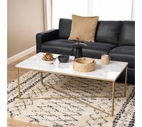 Alisma Coffee Table - White Marble Effect and Gold