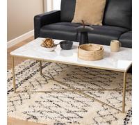 Alisma Coffee Table - White Marble Top