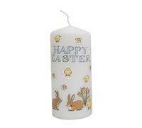 Alison Gardiner Designs - Easter Bunnies and Chicks Pillar Candle, Hand Decorated in Stoke-on-Trent, England. Approx. 45 Hour Burn Time, Lovely Gift, Perfect for Easter Tablescapes and Baskets