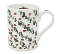 Alison Gardiner Fine Bone China Mug Holly and Ivy