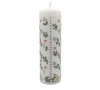 Alison Gardiner Holly and The Ivy Advent Pillar Candle - Unscented Wax Christmas Countdown, 70hr Burn, Handmade in UK - Festive Candle for Table, Mantelpiece & Seasonal Décor