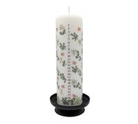 Alison Gardiner Holly and The Ivy Advent Pillar Candle - Unscented Wax Christmas Countdown, 70hr Burn, Handmade in UK - Festive Candle for Table, Mantelpiece & Seasonal Décor